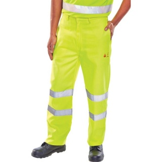 Beeswift CFRASTETSY Fire Retardant Anti Static Trousers EE471 Saturn Yellow